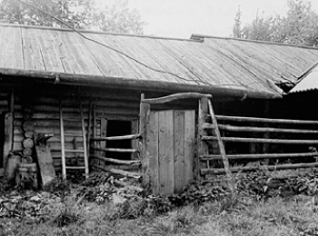 Двор для скота. Усадьба Д.А.Зямбаева. 1987 г. УАССР, Юкаменский р-н, д. Каменная.