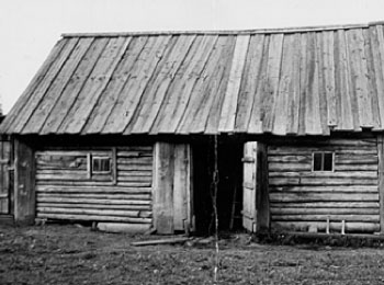 Хлев- конюшня (закамские удмурты). БАССР, Янаульский р-н, д. Барабановка, 1984 г.