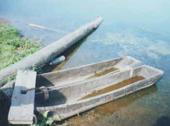 Лодка-долбленка бусы. С. Красногорское, Красногорского района Удмуртии. 2000.